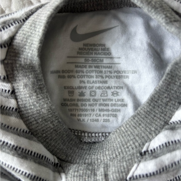 Nike Gray and White Striped Baby Outfit - Picture 2 of 2